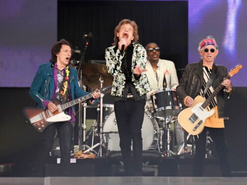 The Rolling Stones performing during the British Summer Time festival (Ian West/PA)