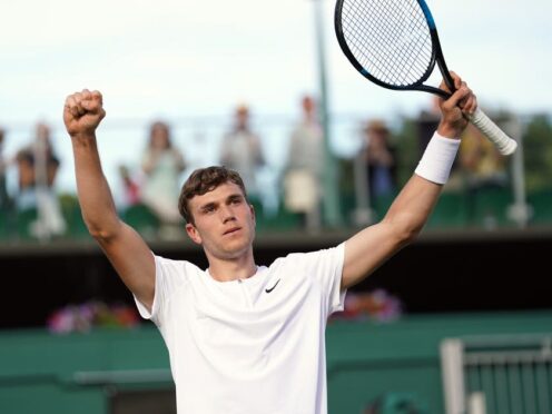 Jack Draper celebrates victory over Zizou Bergs (Adam Davy/PA)