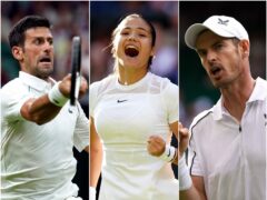 Novak Djokovic, Emma Raducanu and Andy Murray were all Centre Court winners on day one of Wimbledon (Adam Davy/PA)