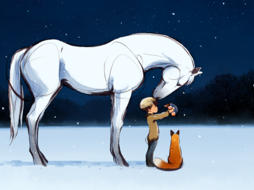 An image from the animated TV film of Charlie Mackesy’s The Boy, The Mole, The Fox And The Horse (BBC/PA)