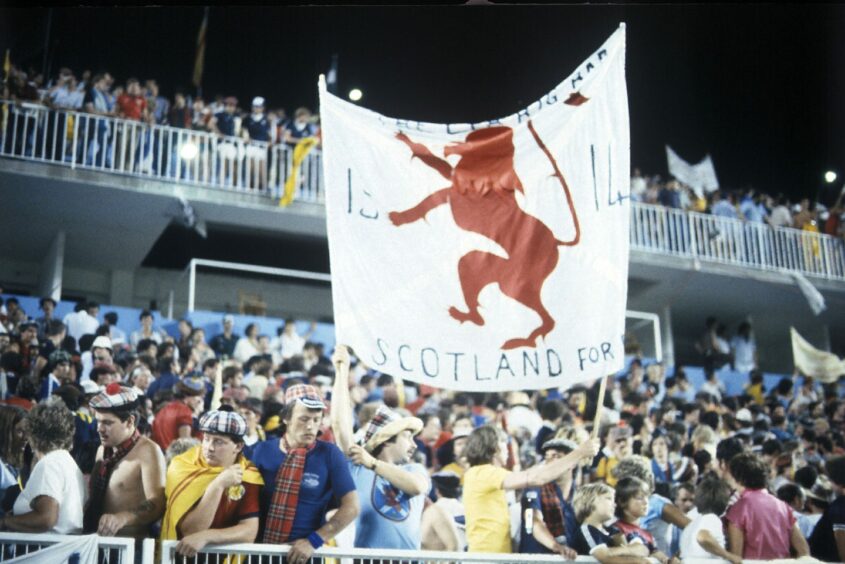 The Scotland fans were ready to party when they got to Spain in 1982.