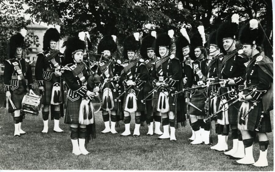 Tayside Police Pipe Band. June 1975.
