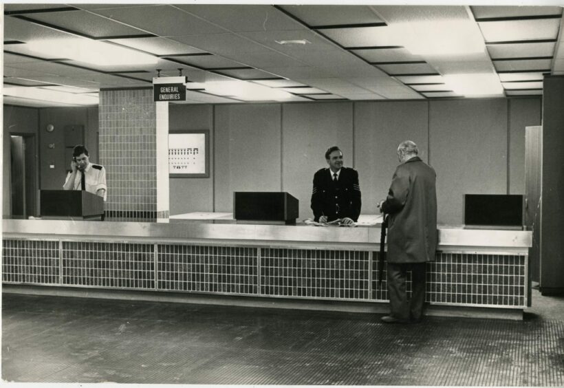 Inside Tayside Police HQ after construction was completed.