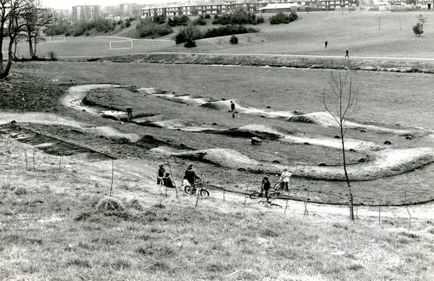 The Finlathen Park BMX track, which opened in April 1984 in Fintry.