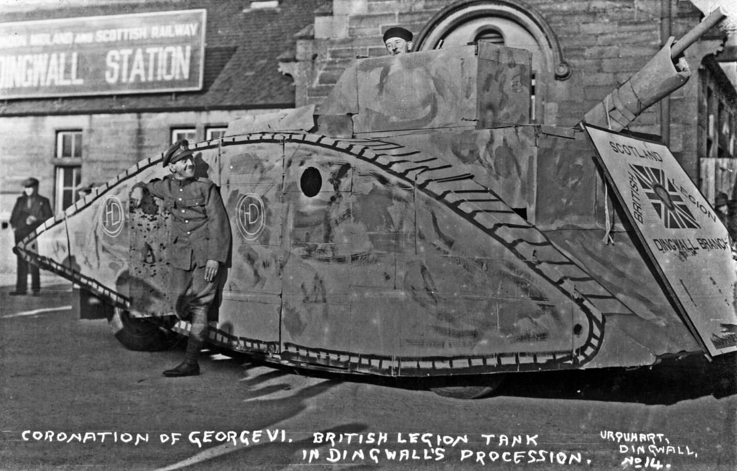 This impressive model tank was constructed in Dingwall to celebrate the coronation of King George VI in 1937.