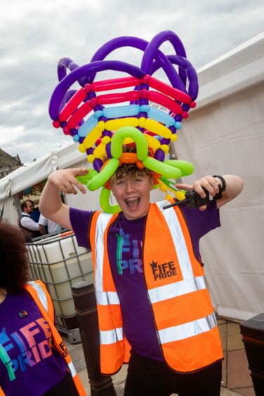 13 year old Arron Kennedy from Kirkcaldy at Pride.