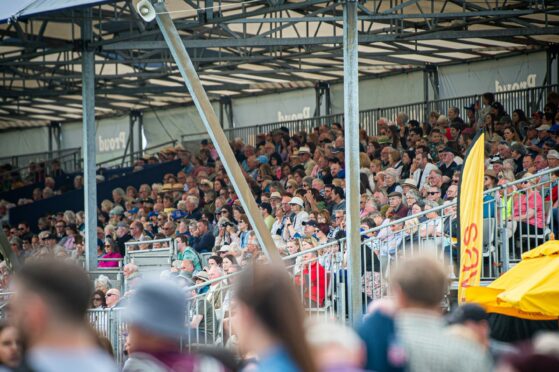 A packed stand at the main ring on Friday.