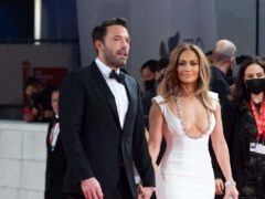 2GJN1DF Ben Affleck and Jennifer Lopez attend the red carpet of the movie “The Last Duel” during the 78th Venice International Film Festival on September 10,