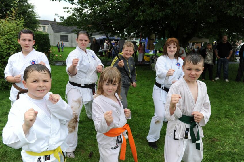 Tenshinkan Karate students gave a demonstration at Fintry Gala Day in 2012.