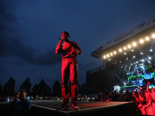 Travis Scott stops performance to ensure fan safety (Isabel Infantes/PA)