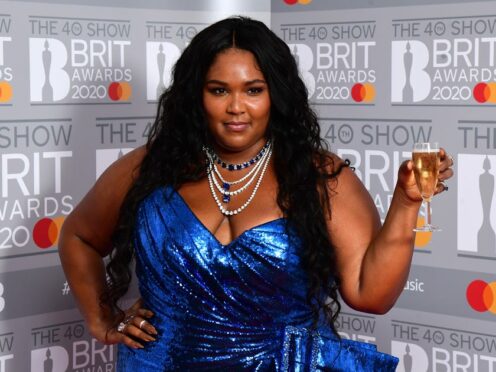 Lizzo in the press room at the Brit Awards 2020 (PA)