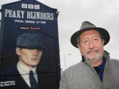 Steven Knight at the unveiling of a mural of actor Cillian Murphy as Peaky Blinders crime boss Tommy Shelby (Jacob King/PA)