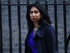 Attorney General Suella Braverman says she will continue in her role despite calling for the Prime Minister to quit (Aaron Chown/PA)