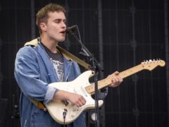 Sam Fender performs on the main stage during the first day of the TRNSMT Festival. On Friday he played Finsbury Park in London (Jane Barlow/PA)