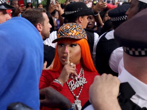 Thousands of Nicki Minaj fans have been left disappointed after she was forced to leave a planned meet and greet in London after being mobbed by fans outside the venue (James Manning/PA)