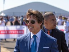 Handout photo issued by Royal Air Force Charitable Trust Enterprises (RAFCTE) of Hollywood A-lister Tom Cruise arriving at the Royal International Air Tattoo, at RAF Fairford in Gloucestershire, the largest military air show in the world, marking the United States Air Force’s 75th anniversary. Picture date: Saturday July 16, 2022.