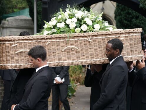 Dame Deborah James’s funeral was ‘perfection, as you would expect’, TV presenter Lorraine Kelly said (Aaron Chown/PA)