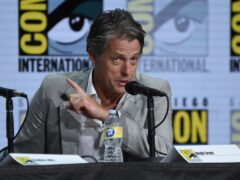 Hugh Grant speaks during a panel for Dungeons and Dragons: Honor Among Thieves on day one of Comic-Con International (Richard Shotwell/Invision/AP)