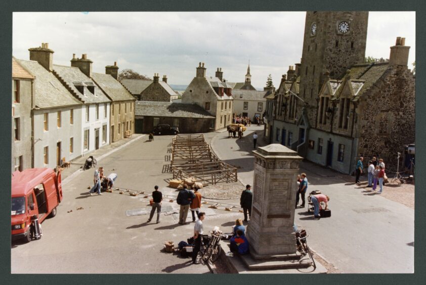 Auchermuchty was transformed into "Tannochbrae" for the filming of "Dr Finlay's Casebook" in 1992.
