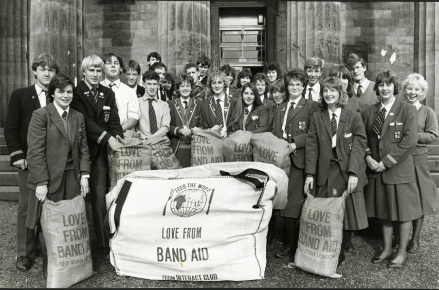 Pupils from the school's Interact Club helped feed the world back in 1985.