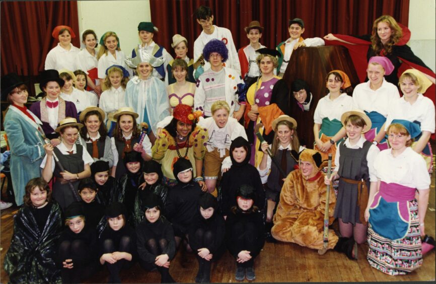 The panto cast were pictured in December 1992.