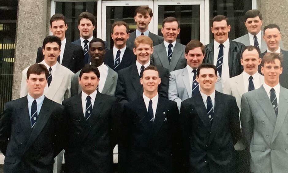 Alan Salisbury, front row, second left, with police colleagues.