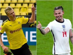 Erling Haaland, left, and Kalvin Phillips are new arrivals at Manchester City this summer (Martin Meissner/Mike Egerton/PA)