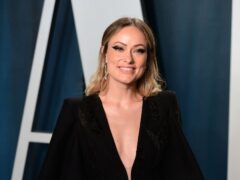 Olivia Wilde attending the Vanity Fair Oscar Party held at the Wallis Annenberg Center for the Performing Arts in Beverly Hills, Los Angeles, California, USA.