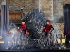 Beefeaters guard the Iron Throne outside the Tower of London (David Parry/PA)