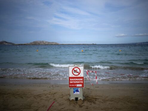 Beaches in Marseille were forced to close following thunderstorms on Wednesday (Daniel Cole/AP)