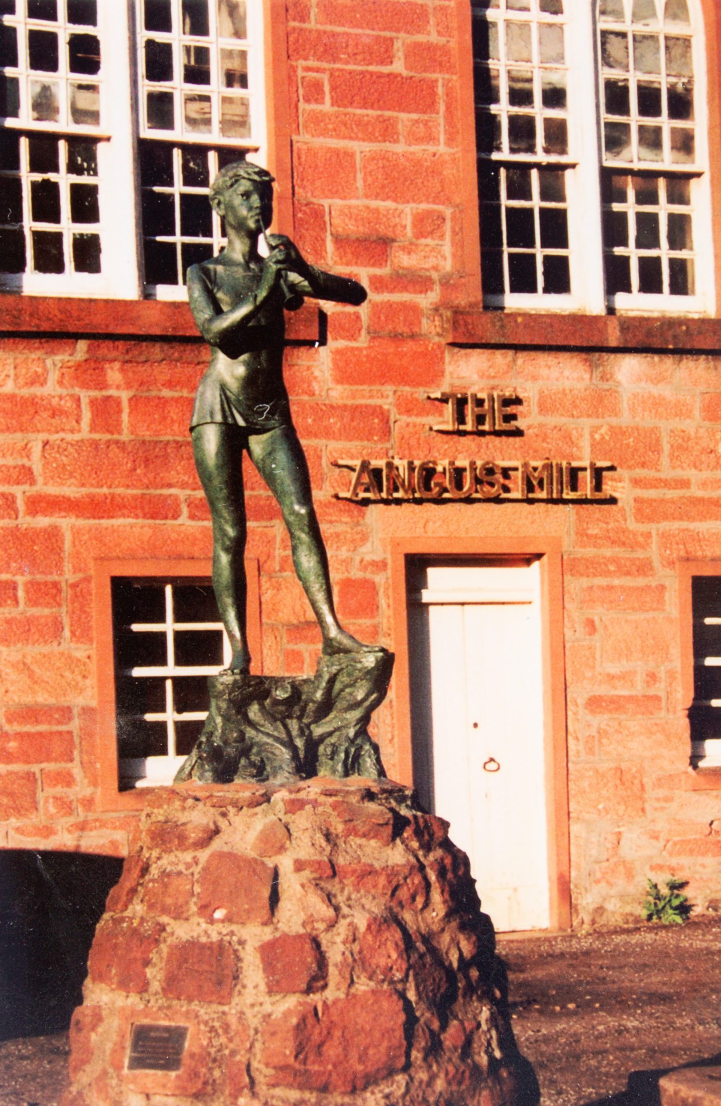 A photograph of the Peter Pan Statue which remains in the heart of Kirriemuir.