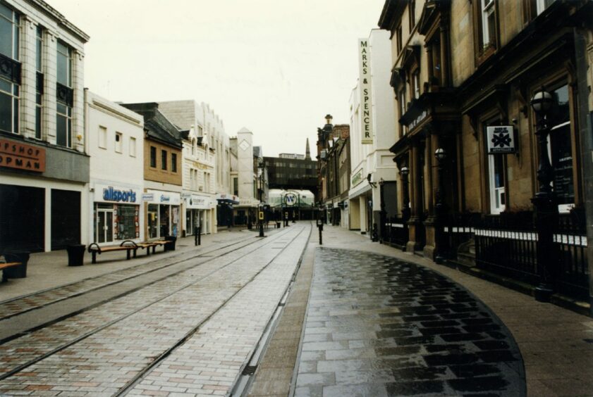 Dundee Murraygate was deserted during the funeral of Princess Diana in 1997.