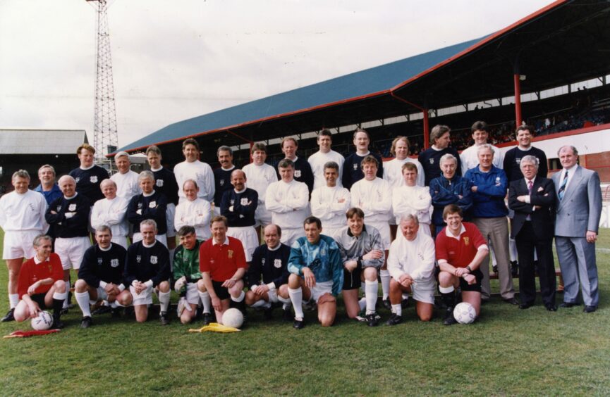 Liney returned to action at Dens Park against Leeds United in 1993.