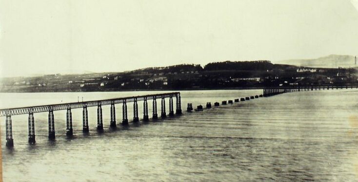 The first Tay Rail Bridge was designed by Sir Thomas Bouch and collapsed less than two years after being opened.