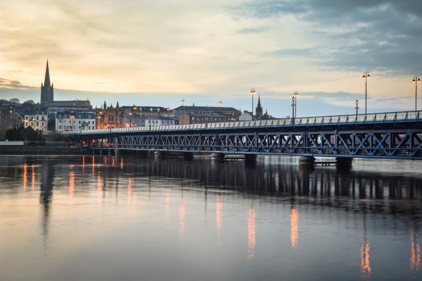 The Craigavon Bridge in Northern Ireland is one of only a few double-decker bridges in Europe.