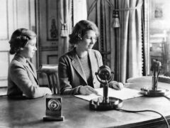 A wartime picture of Princess Elizabeth (right) and Princess Margaret after they broadcast on ‘Children’s Hour’ from Buckingham Palace (PA)