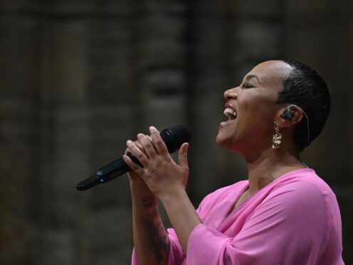 Emeli Sande performs during the Commonwealth Service at Westminster Abbey in London on Commonwealth Day (Daniel Leal/PA)