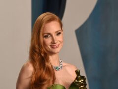Hollywood star Jessica Chastain accepted a “beautiful” painting from a young girl during a “life-changing” trip to Ukraine where she had the “opportunity to meet incredible children” (Doug Peters/PA)