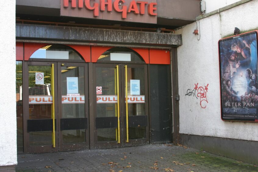 The back of the Highgate Centre in Lochee was almost as grim as the front entrance.