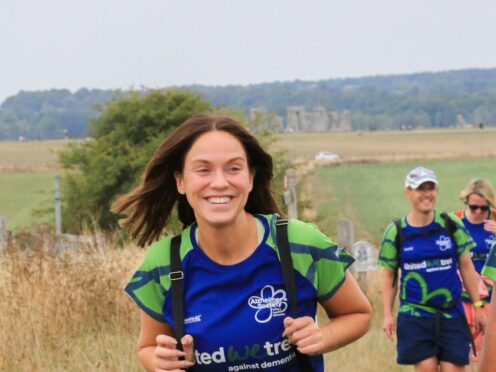 Vicky Pattison has completed a charity walk with the Alzheimer’s Society in aid of her granddad (PA)