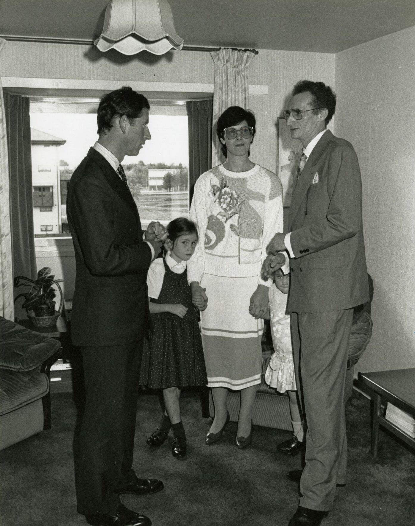 Mr Donaldson, in Small Copper Court, Whitfield, with his fiancée Marianne Small and her children.