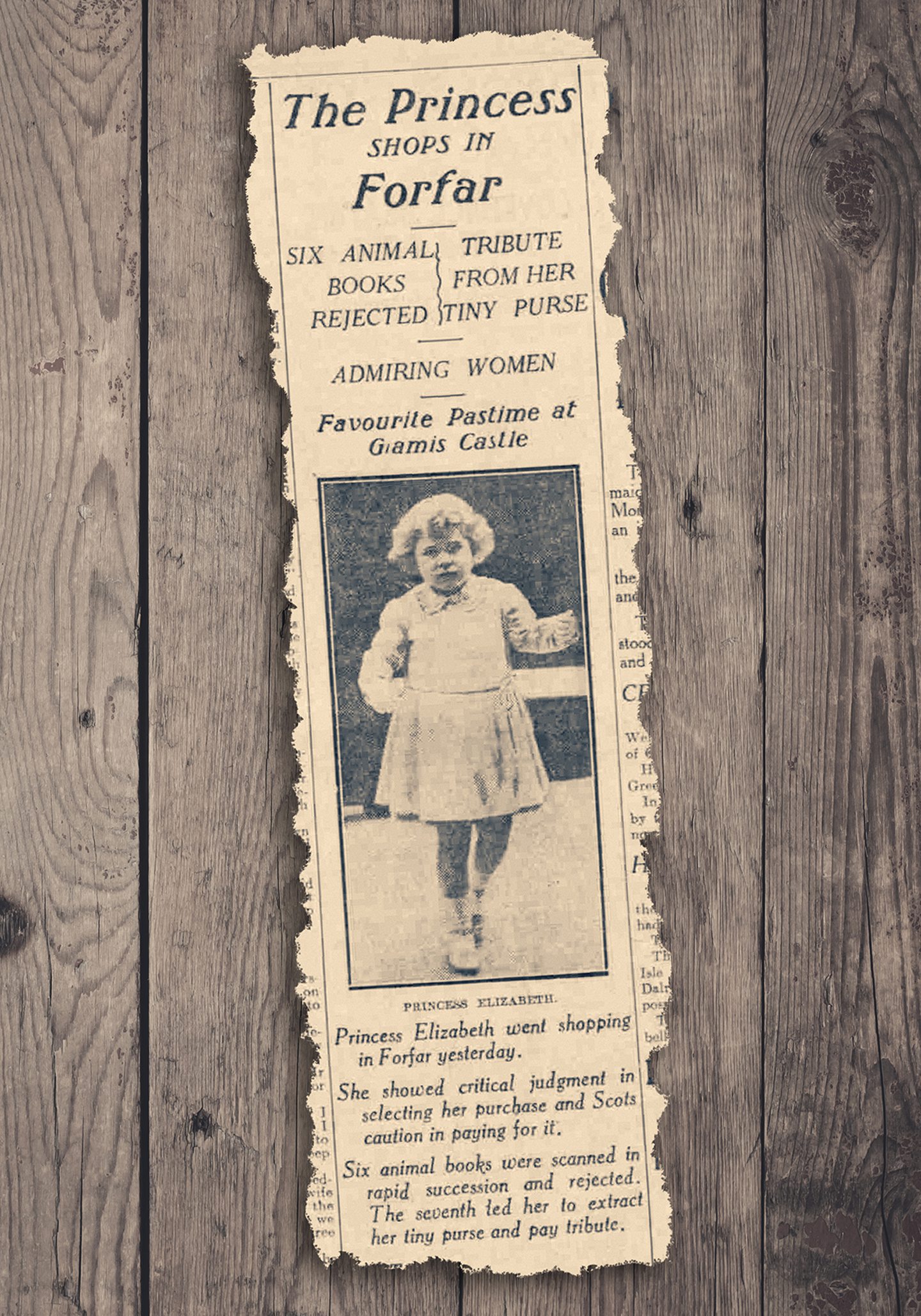 Princess Elizabeth's shopping trip made the headlines in 1930.