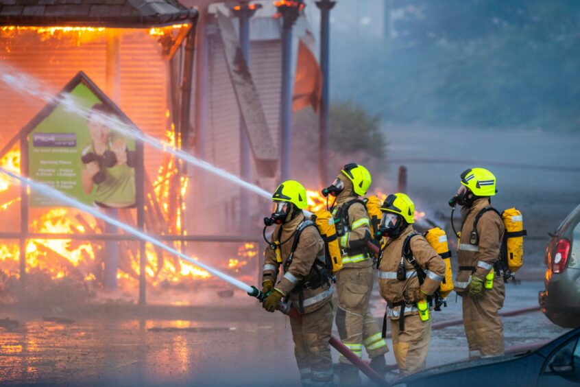 More than 60 firefighters battled for hours to bring the fierce blaze under control.