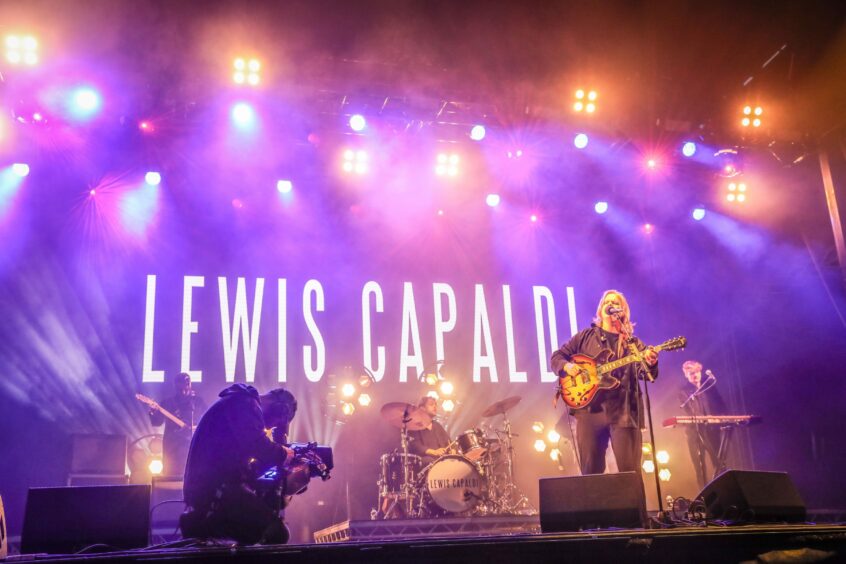 Scottish singer-songwriter Lewis Capaldi also performed at the opening party