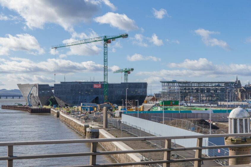 The V&A under construction at the waterfront in Dundee. 