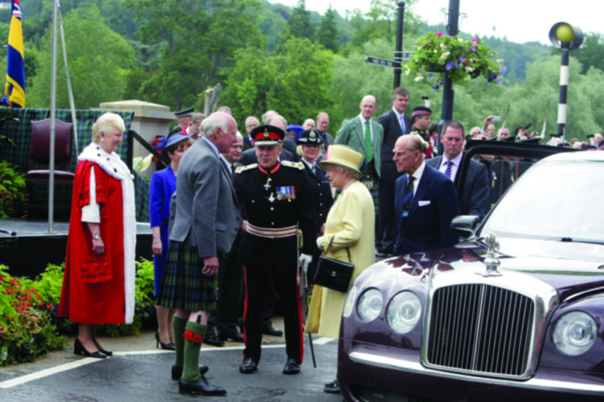 The royal party in Tay Street, Perth in 2012.