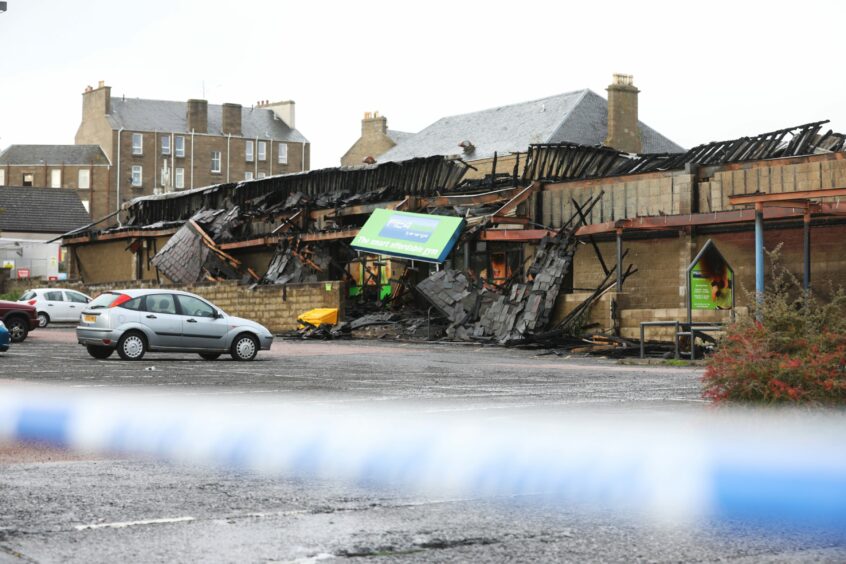 The aftermath of the devastating fire that struck Hilltown Indoor Market and Fit4Less.