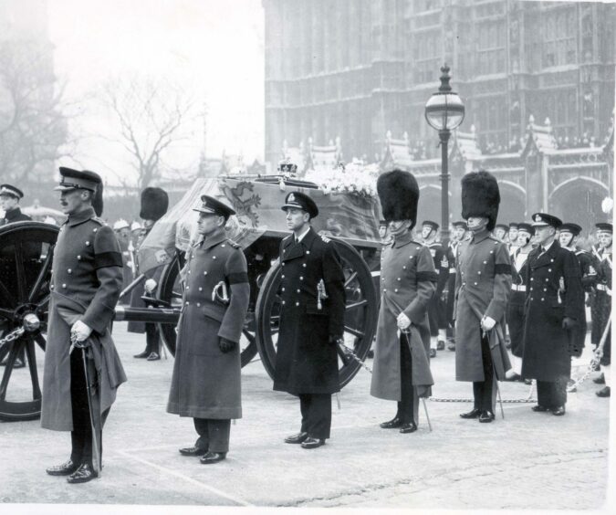 The funeral cortege of King George VI