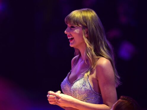 Taylor Swift has thanked her fans for ‘doing something mind blowing’ as her new LP broke the Spotify record for most-streamed album in a single day (Ian West/PA)