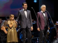Andrea Bocelli performs alongside son and daughter at O2 Arena show (Suzan Moore/PA)